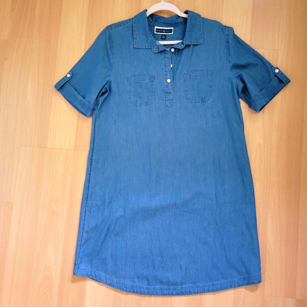 Cotton Denim sundress. Karen Scott Medium